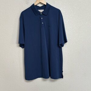 Tommy Bahama Blue Striped Polo Shirt Men’s XL Short Sleeve Casual Golf